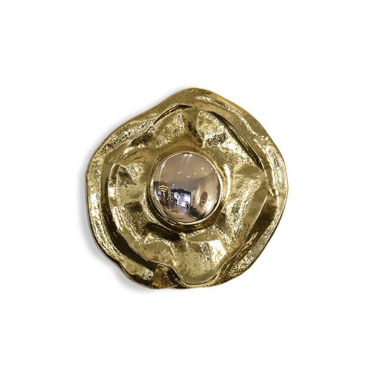 Custom Irregular-Shaped Brass Wall Mirror