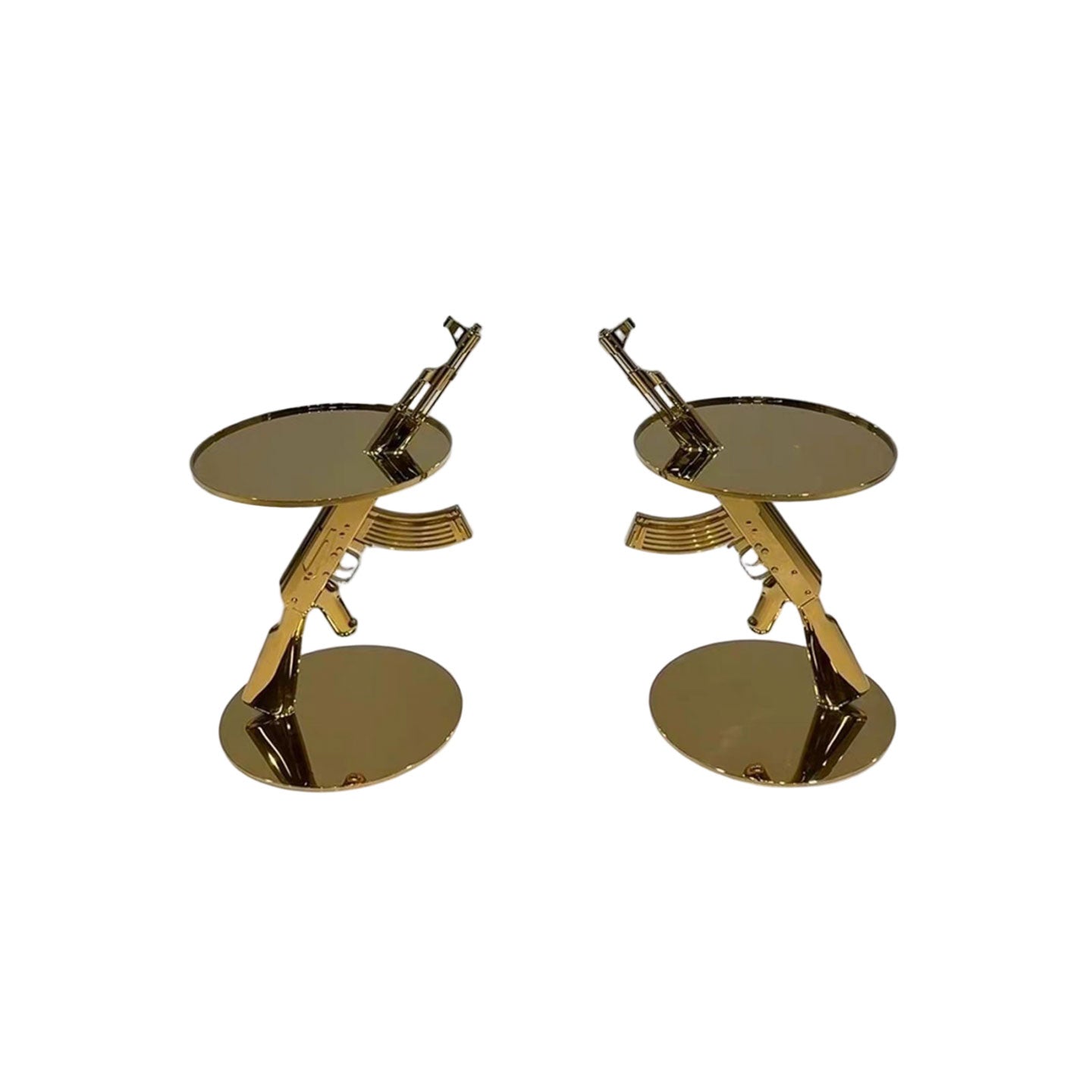 AK47-Shaped Metal Side Table