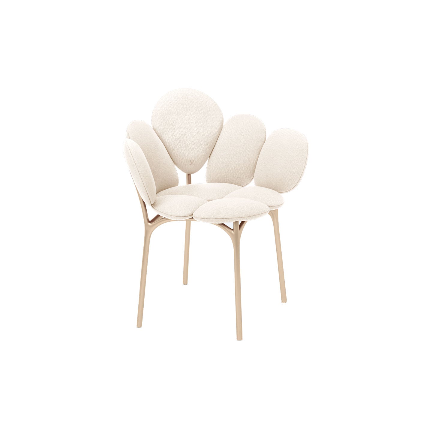 Petal Armchair | Luxury Artistic Cloud Dining Chair | Petal Backrest Designer Single Chair