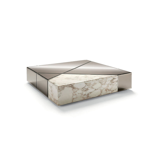 Tavolino in marmo e specchio