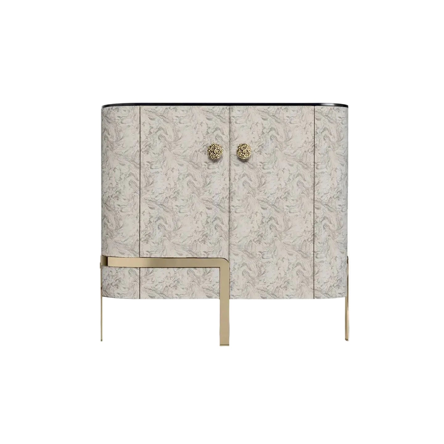Bar cabinet covered with fabric
