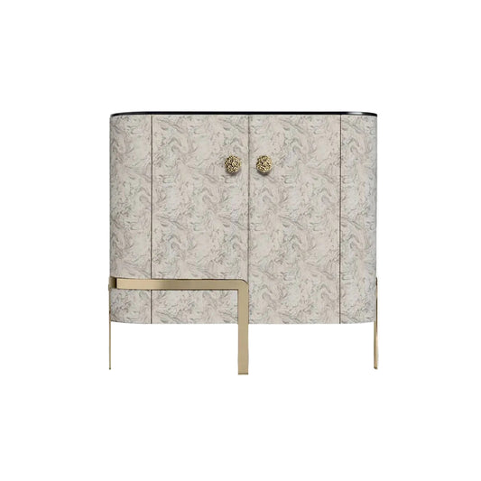 Bar cabinet covered with fabric