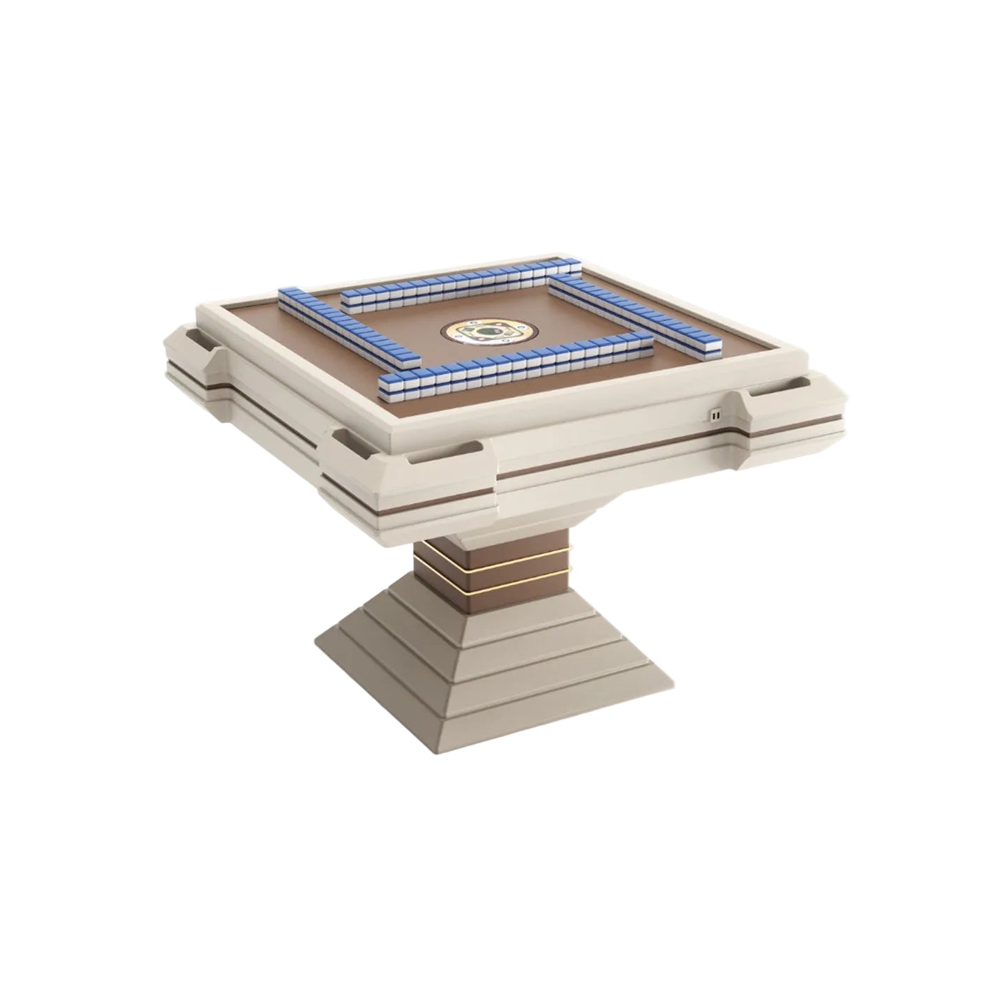 Luxury Mahjong Set Majiang Auto Shuffle Automated White Automatic Mahjong Table Supports Custom Colors