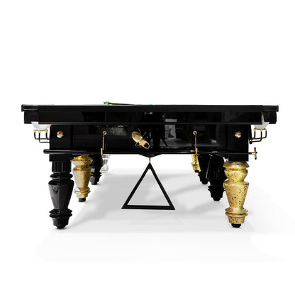 New  Top Level VIP Luxury Gaming Room Billiard Table Gree Black Snooker Rectangular Imported Solid Wood Brass Pool Table for Villa