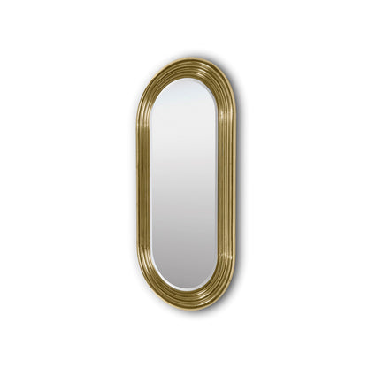 rounded oblong mirror