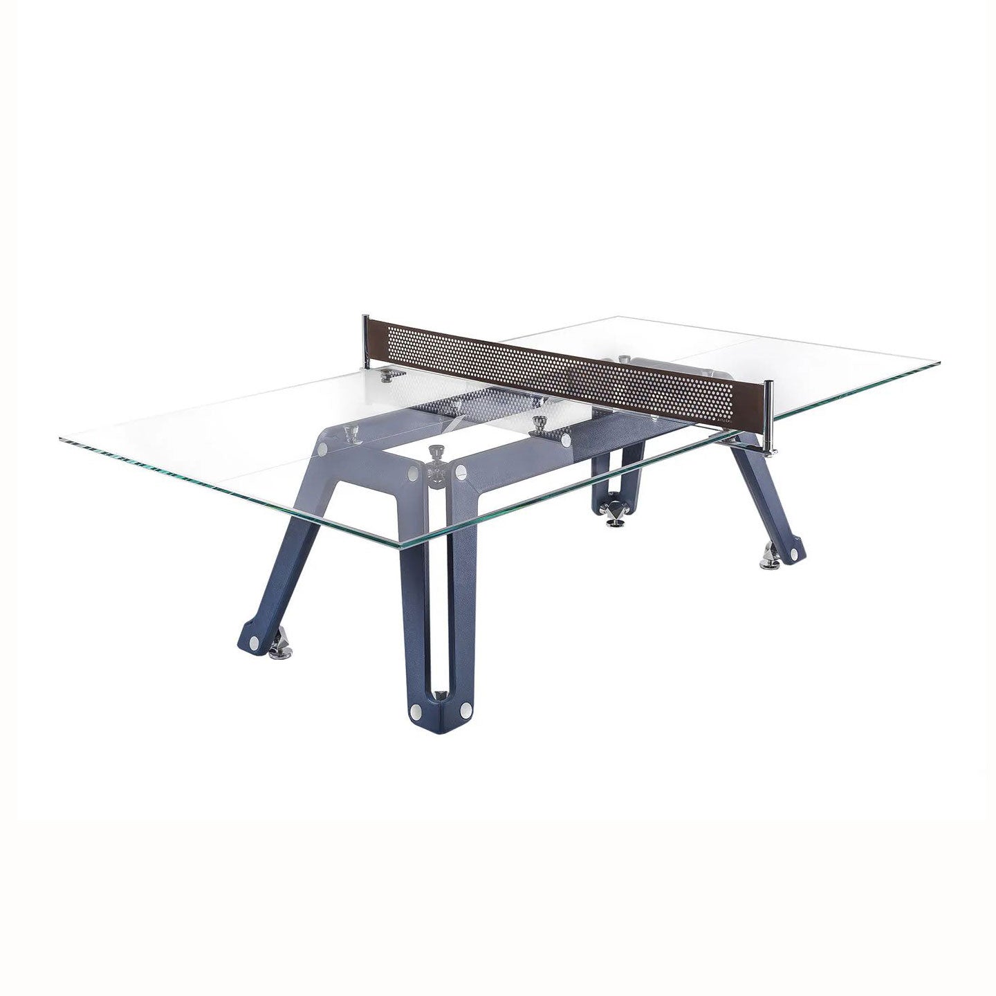 High Quality Furniture Luxury Crystal Class Ping-pong Table Play Table Tennis Modern Design Table For Family Entertainment