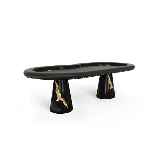 Luxury Modern Design Panel Wood Top Poker Table  for 6-8 Players Indoor Game for Villa Hotel Use