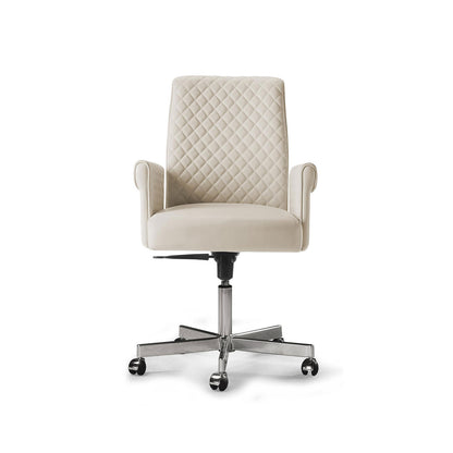 Black Leather Executive Office Chair - Adjustable & Swivel