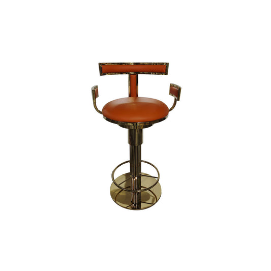 Height-Adjustable, Swivel Bar Stool with Armrests