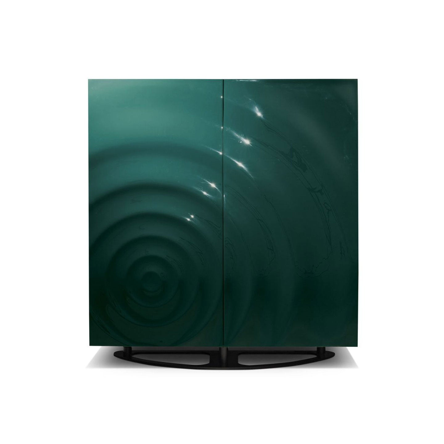 Modern water ripple glossy wine cabinet, suitable for living rooms and kitchens