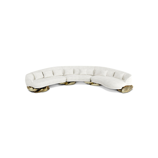 Luxury Curved Sofa—Customizable Colors and Sizes