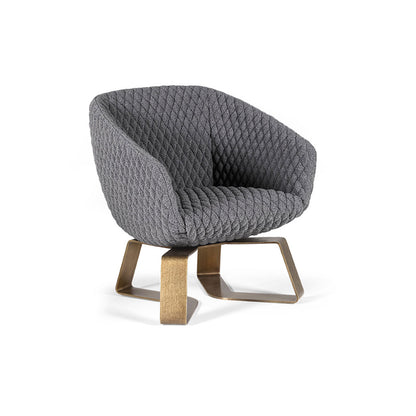 Metal and Fabric Armchair