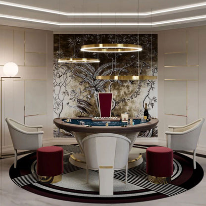 Luxury High Quality 6-Person Design Blackjack Poker Table Blackjack Table Casino Gambling Table