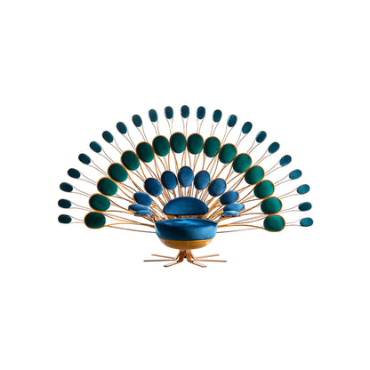 High Quality Luxury Upholstery Blue Modern Unique Design European Style Peafowl Shape Animal Leisure Sofa Chair