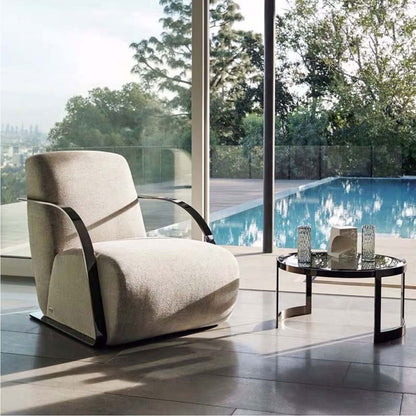 Equipped with metal armchairs for luxury living rooms or hotel lobbies