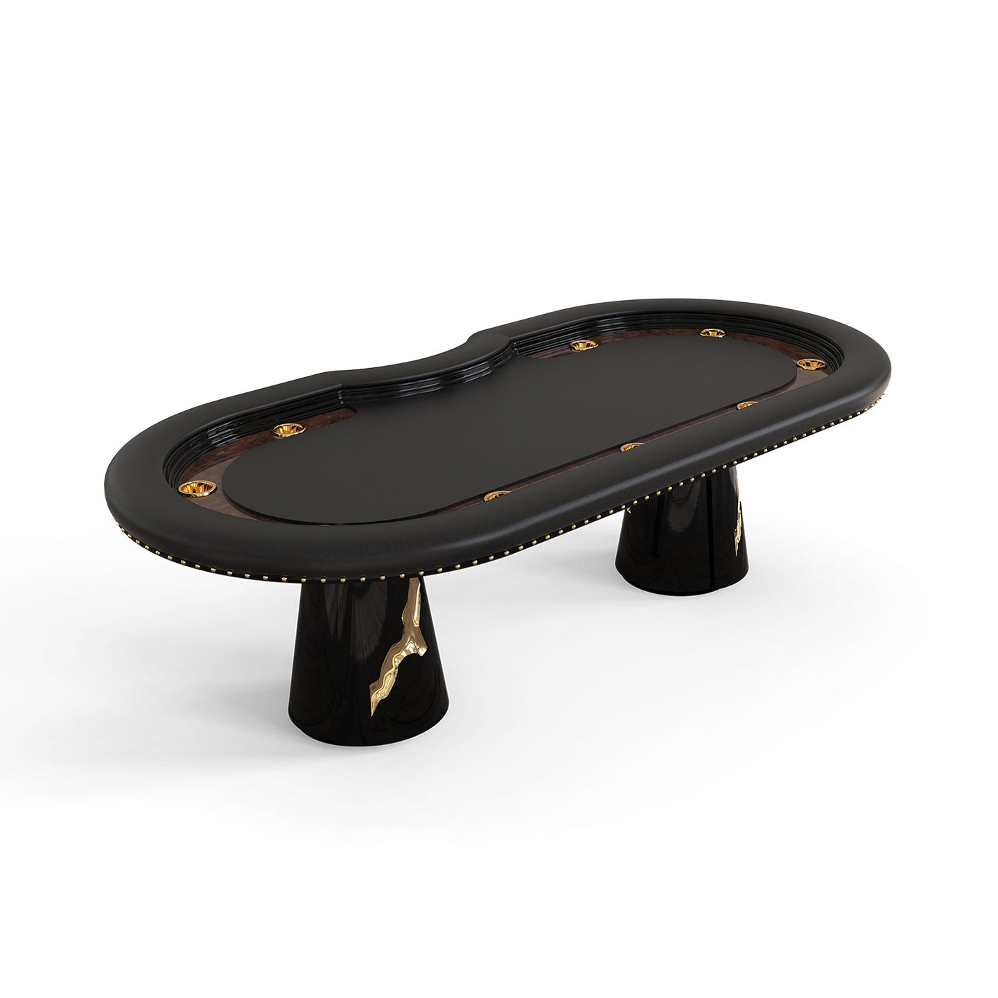 Luxury Modern Design Panel Wood Top Poker Table  for 6-8 Players Indoor Game for Villa Hotel Use