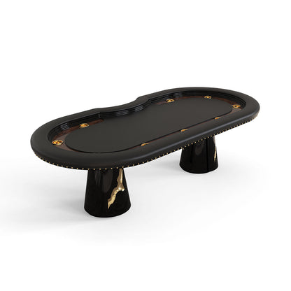 Luxury Modern Design Panel Wood Top Poker Table  for 6-8 Players Indoor Game for Villa Hotel Use