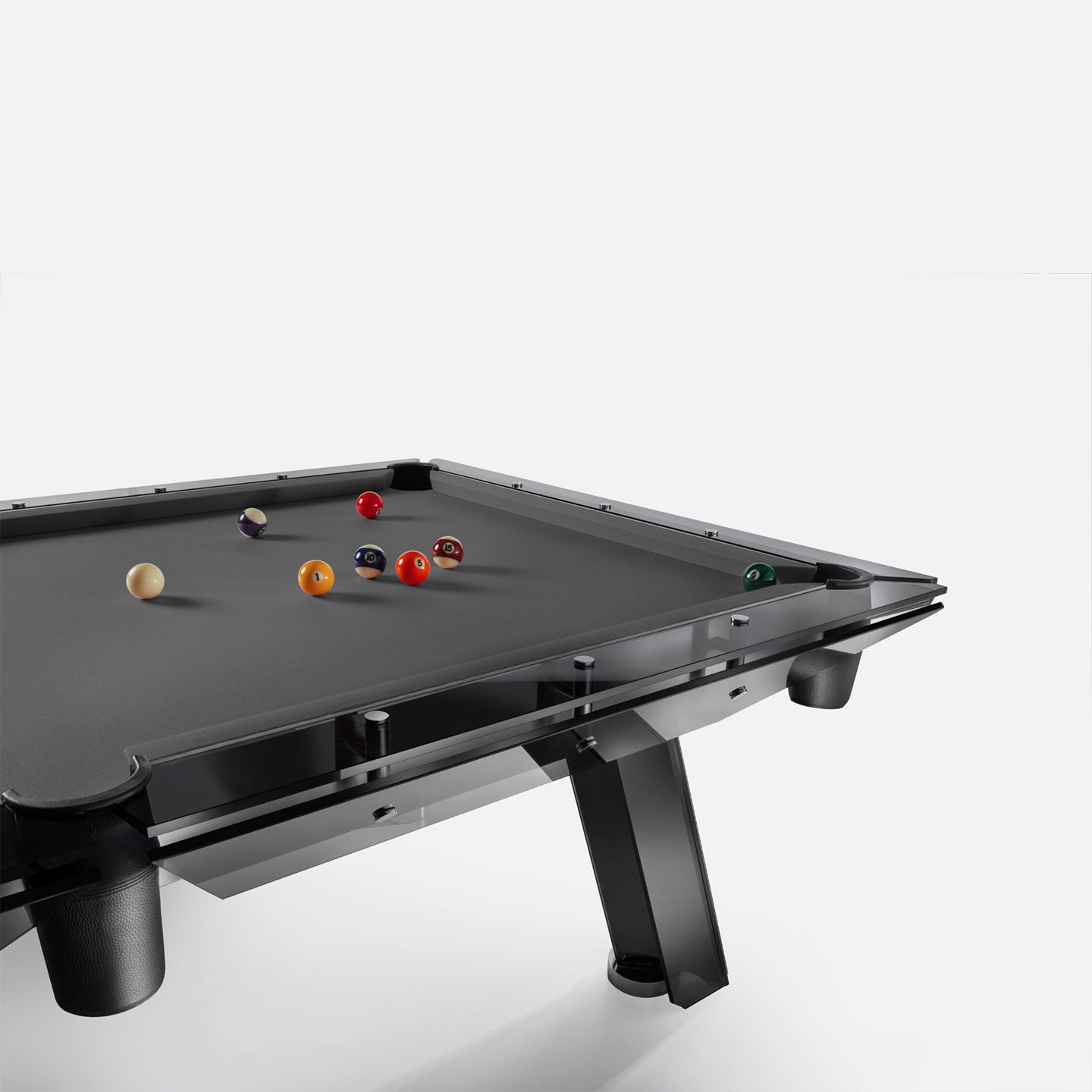 Custom Luxury 8ft 9ft High Quality Glass 8 Ball Pool Table Hot Sale Indoor Billiard Tables With Leather Pockets for Home Use