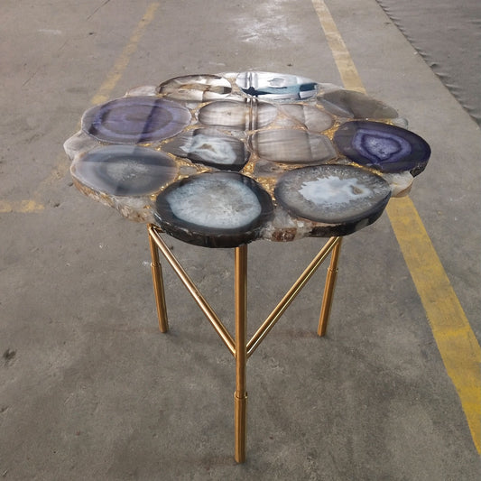 Agate Stone Sofa Side Table