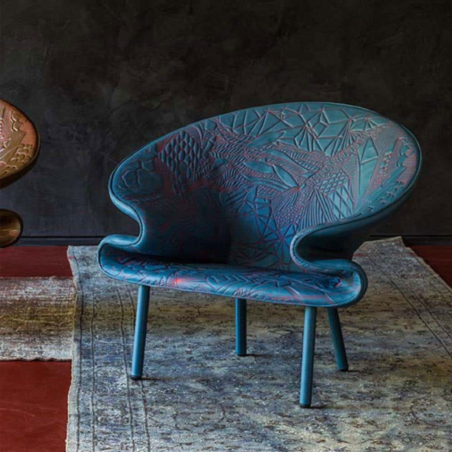 Moroso Doodle Armchair Premium Leather Italian Mid Century