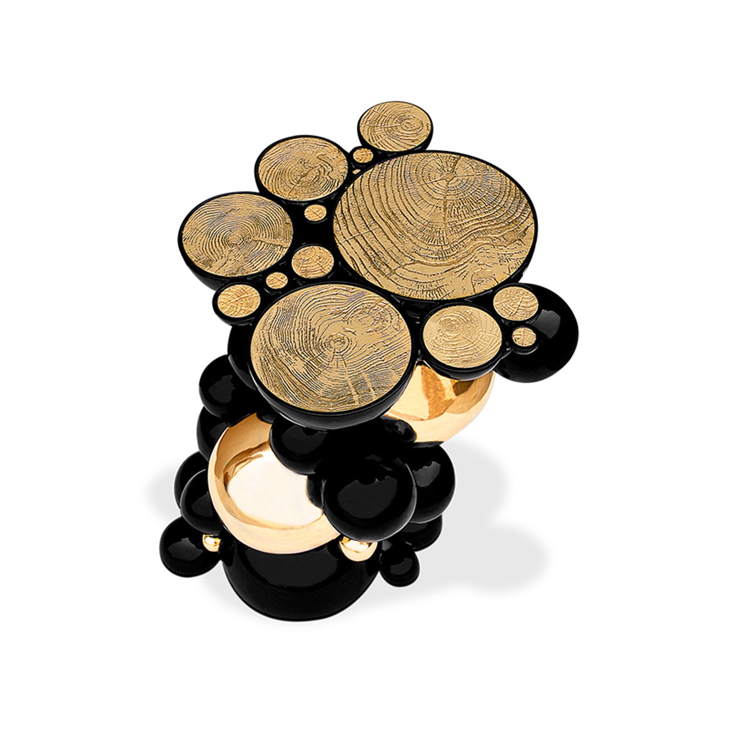 Black bubble ball sofa side table