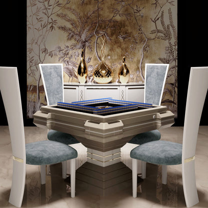 Luxury Mahjong Set Majiang Auto Shuffle Automated White Automatic Mahjong Table Supports Custom Colors