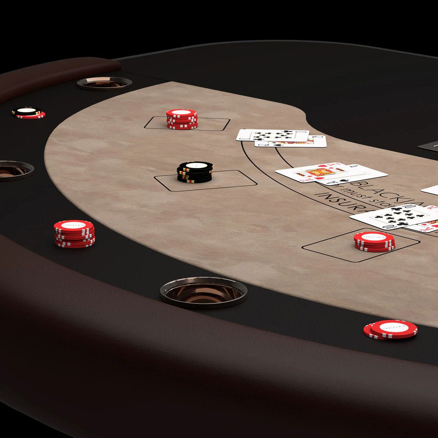 10 Person Luxury Poker Table Poker Wooden Texas Poker Table Suitable for home entertainment or game rooms