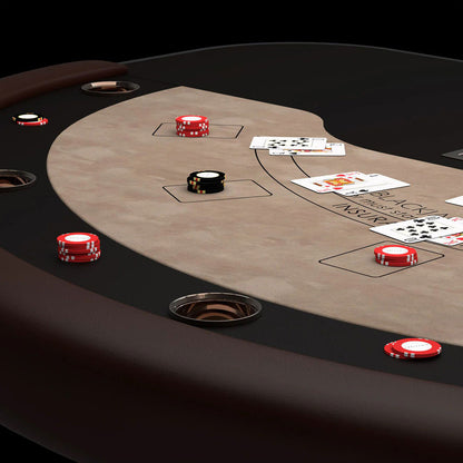10 Person Luxury Poker Table Poker Wooden Texas Poker Table Suitable for home entertainment or game rooms