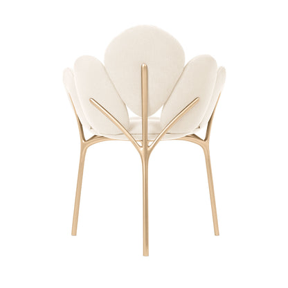 Petal Armchair | Luxury Artistic Cloud Dining Chair | Petal Backrest Designer Single Chair