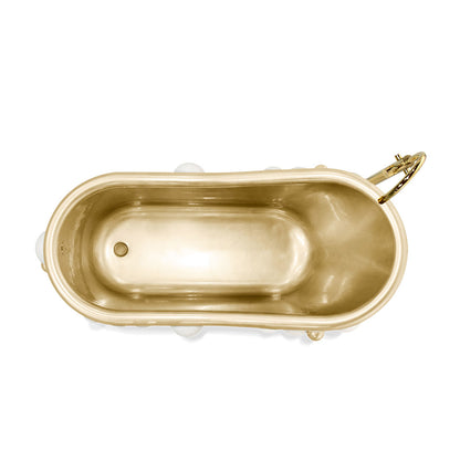 Custom modern luxury bathroom bathtub with white bubble balls and a gold interior freestanding bathtub