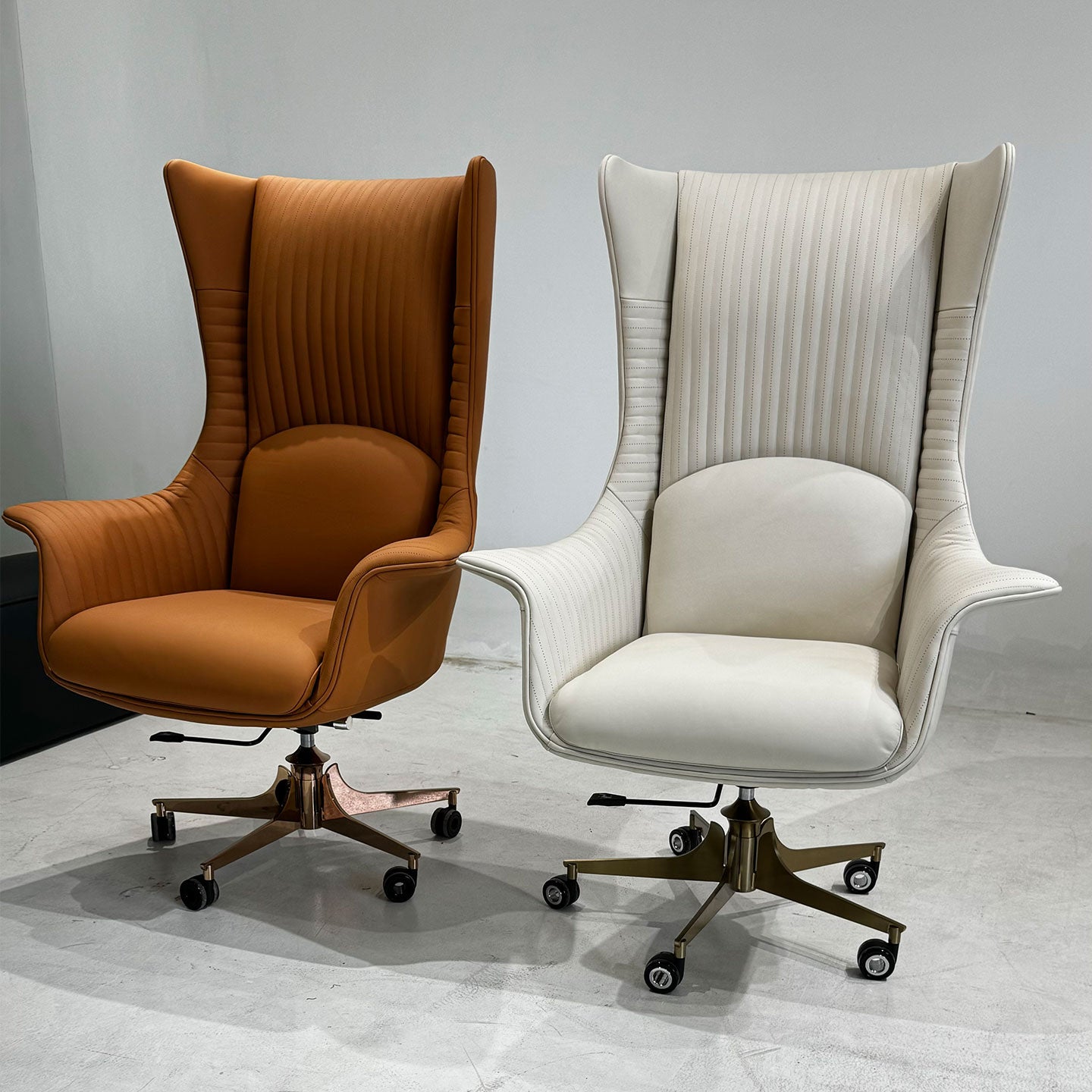 Custom-made luxury home-use genuine leather office chair