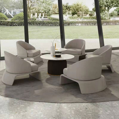 Contemporary Style Fabric Lounge Armchairs Upholstered Armchairs with Armrests Lobby Chairs