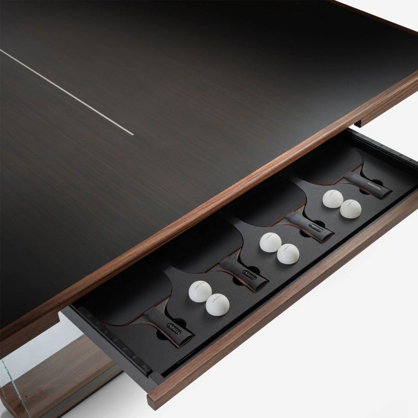 New Product Indoor Table Tennis Table Indoor pingpong Tables Glass Legs Solid Wood  High-End Family Play