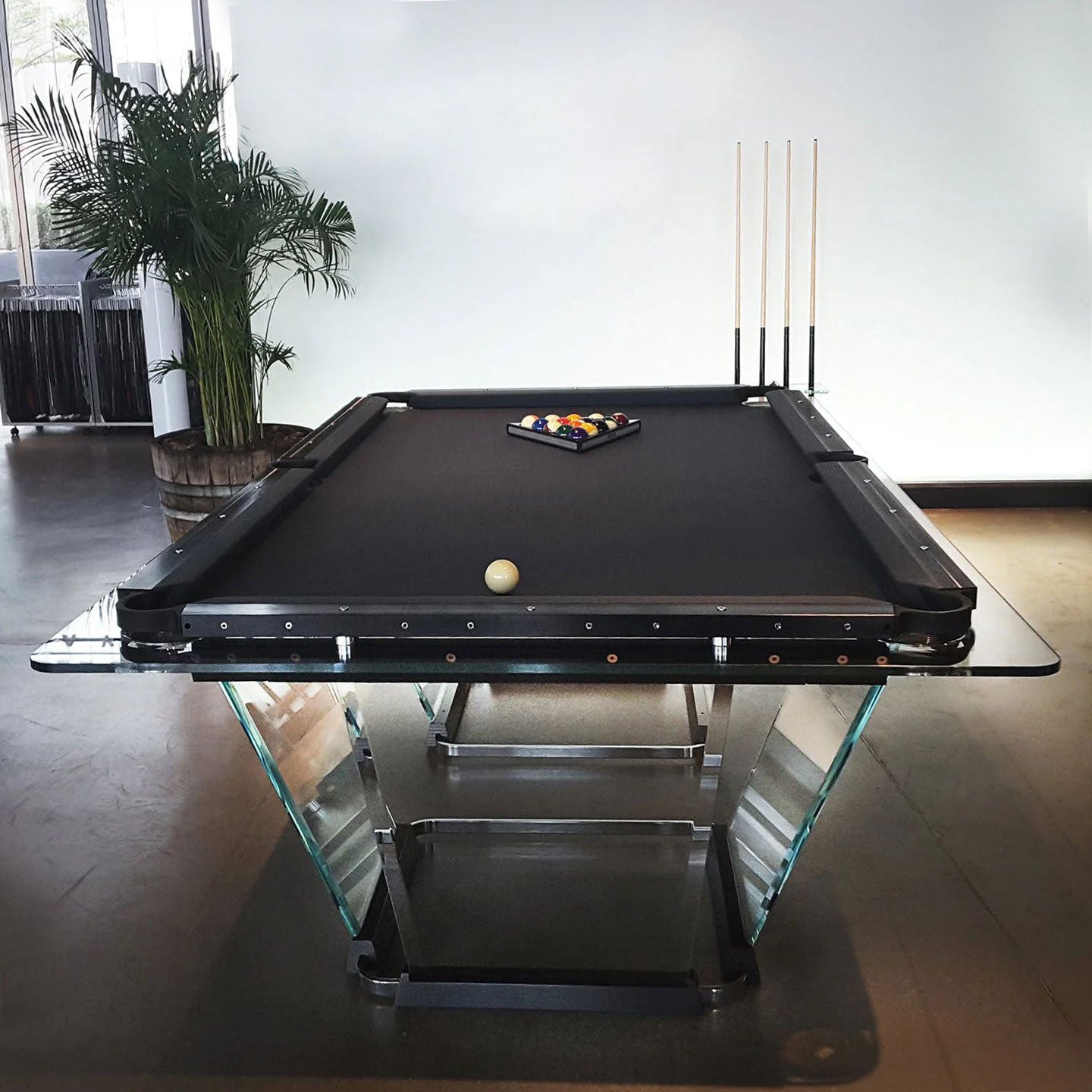Customizable New Design  Model Snooker Table American Style Indoor Game Black Glass  Pool Table