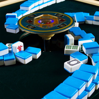 Luxury Mahjong Set Majiang Auto Shuffle Automated White Automatic Mahjong Table Supports Custom Colors