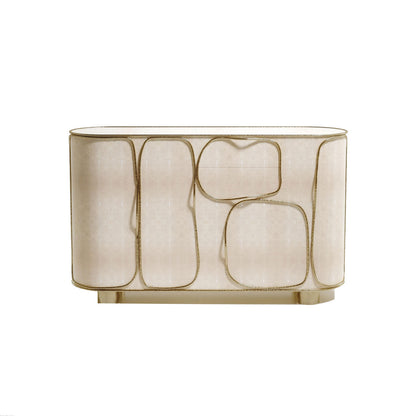 Shagreen Bar Cabinet with Bronze-Patina Brass Details