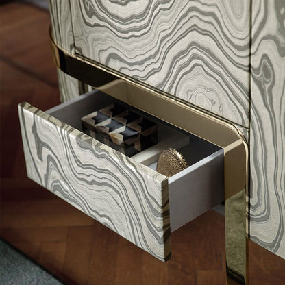 Bar cabinet covered with fabric