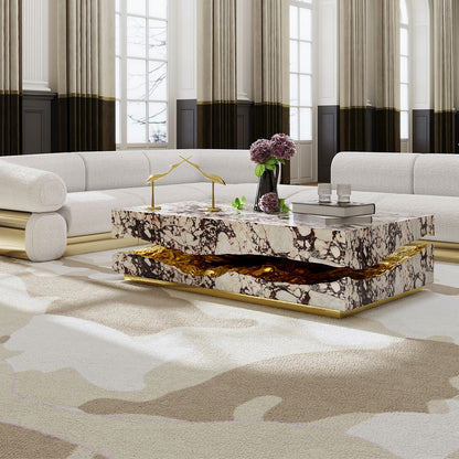 quarry portoro marble center table
