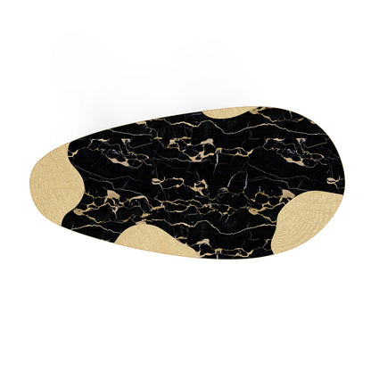 black marble and gold dining table