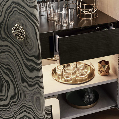 Bar cabinet covered with fabric