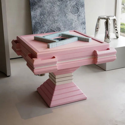 Luxury Mahjong Set Majiang Auto Shuffle Automated White Automatic Mahjong Table Supports Custom Colors