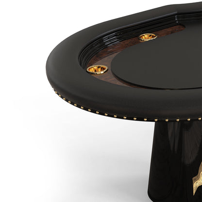 Luxury Modern Design Panel Wood Top Poker Table  for 6-8 Players Indoor Game for Villa Hotel Use