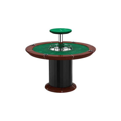 Custom-designed private game room poker table with adjustable bar; colors available upon request.