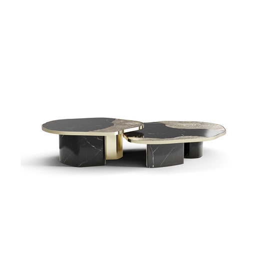 black marble and gold center table