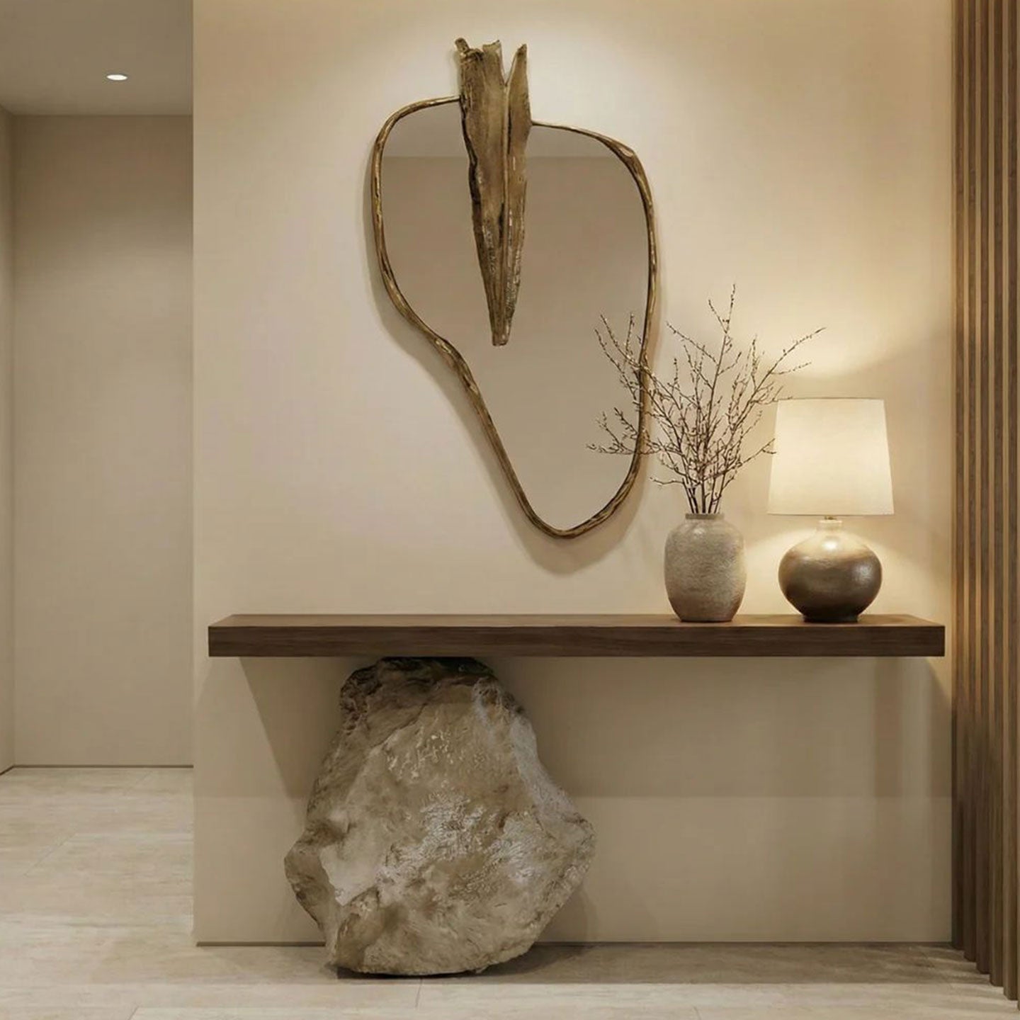 Irregularly Shaped Wall Mirror