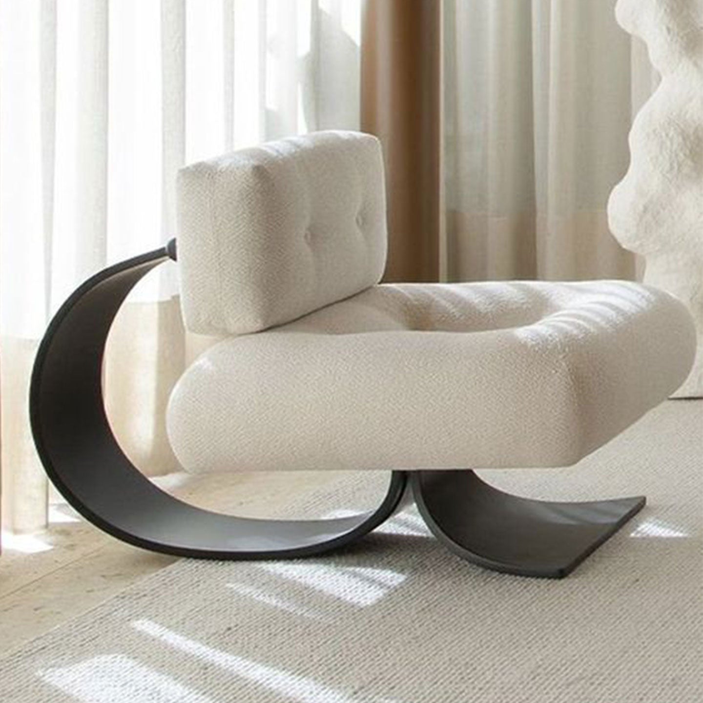 French Cream Style Lounge Chair