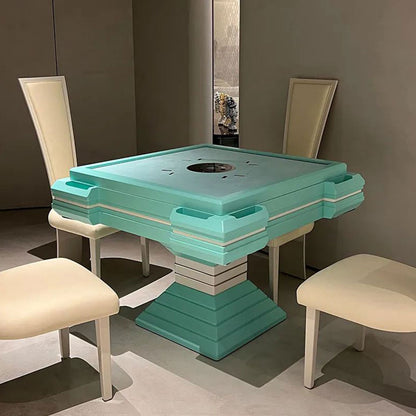 Luxury Mahjong Set Majiang Auto Shuffle Automated White Automatic Mahjong Table Supports Custom Colors