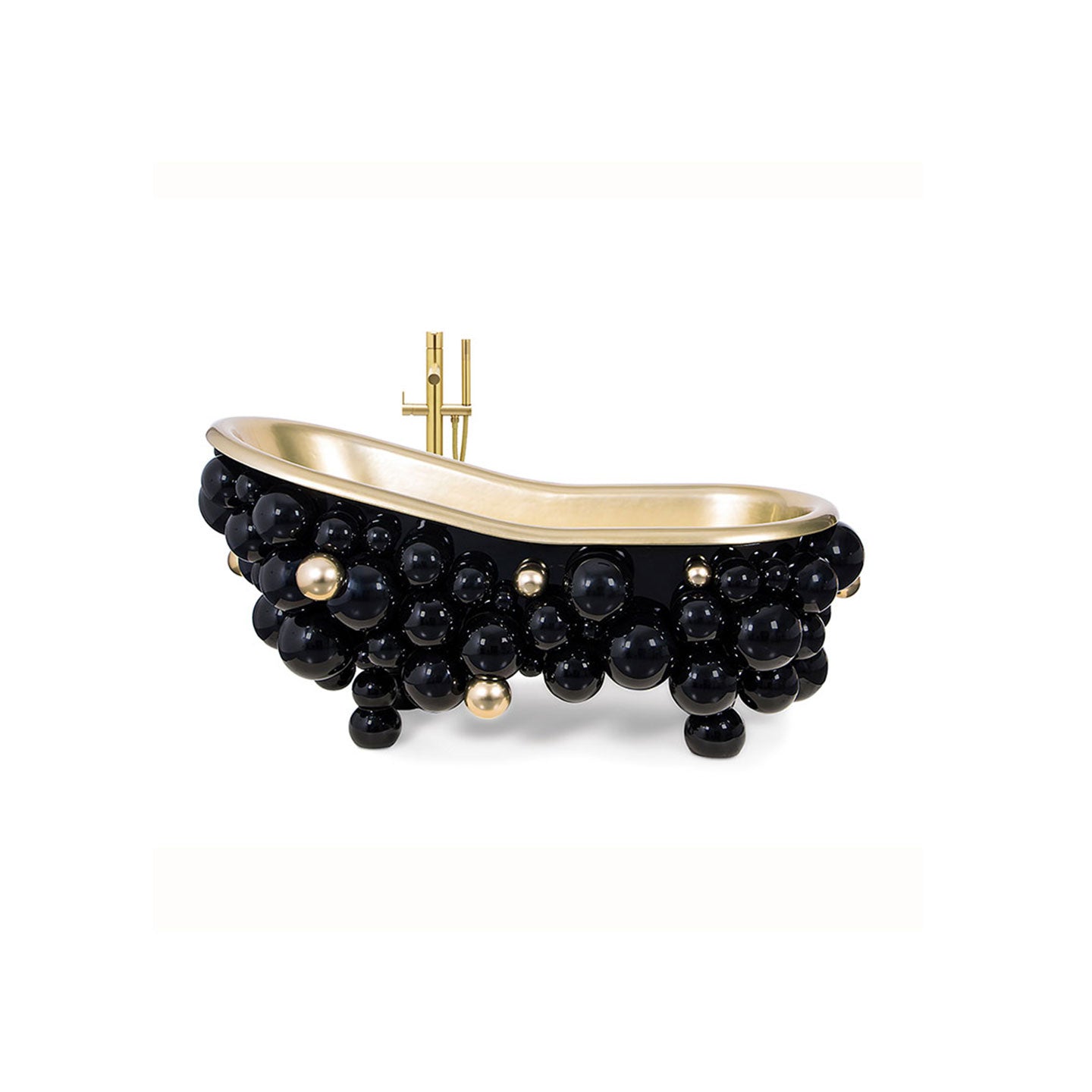 Luxury Furniture Direct Sales Factory - Modern Bathroom Bubble Ball Freestanding Bathtub in Black