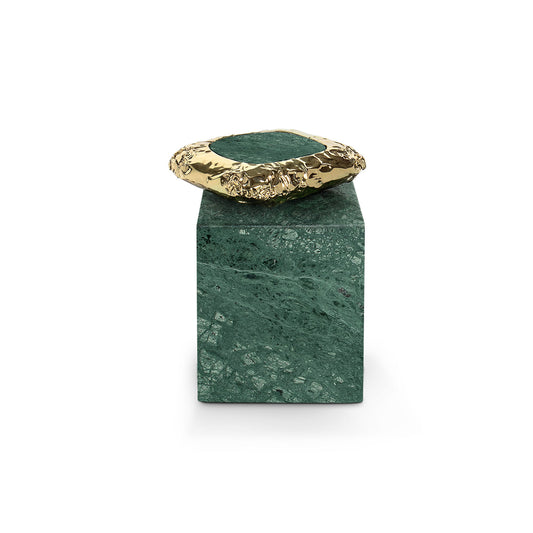 Green marble side table