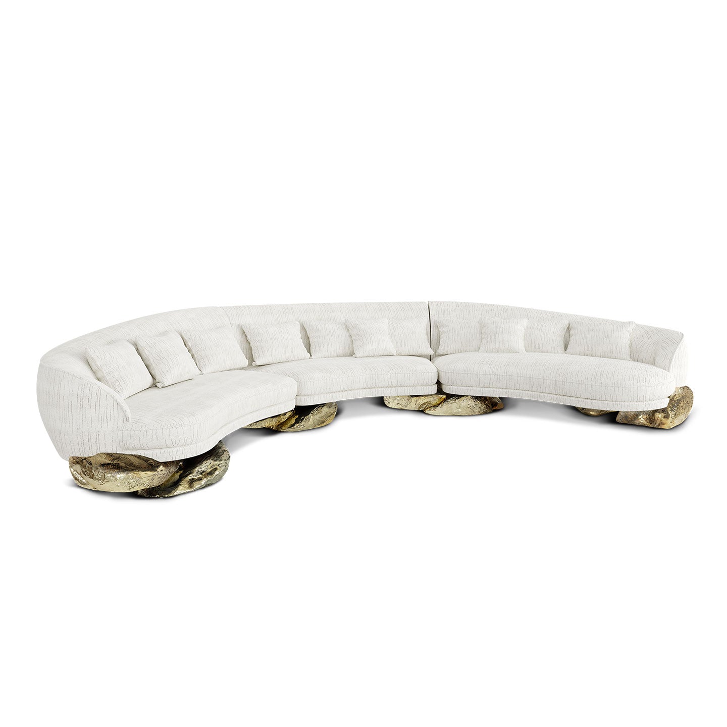 Luxury Curved Sofa—Customizable Colors and Sizes